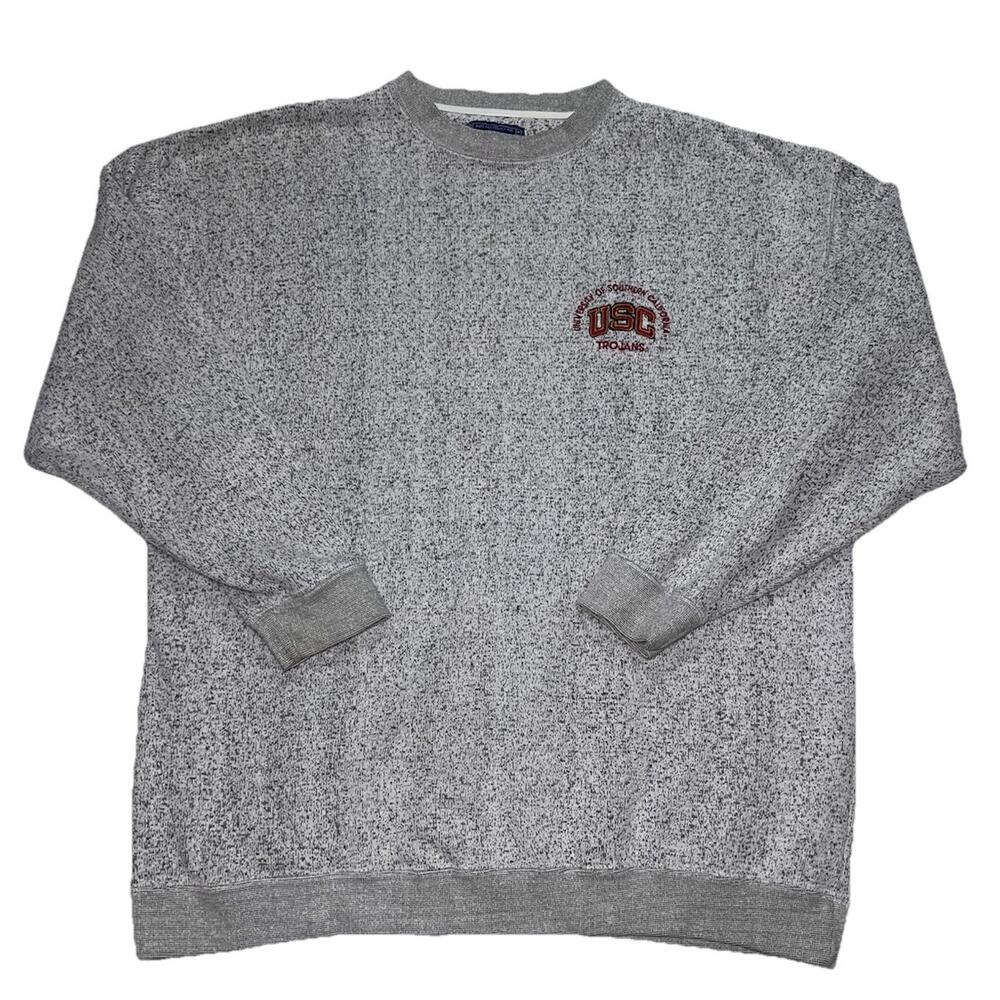 USC Pullover Champs Men Size XXL Gray Trojans Sports Team Edition Sweater Colleg
